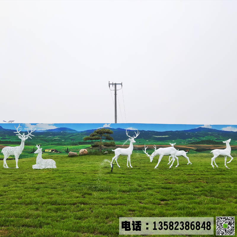 镂空不锈钢雕塑制作厂家,动物不锈钢雕塑图片大全,不锈钢鹿雕塑加工价格