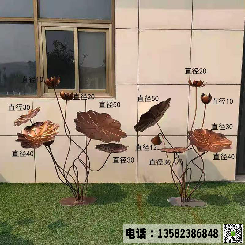 公园不锈钢荷花雕塑摆件 河北曲阳雕塑不锈钢制作厂家 支持定制不锈钢雕塑造型