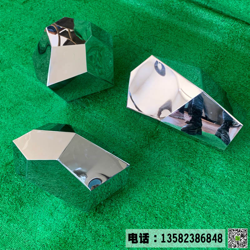 特价不锈钢雕塑销售厂家,河北曲阳不锈钢雕塑,不锈钢几何石头批发价格