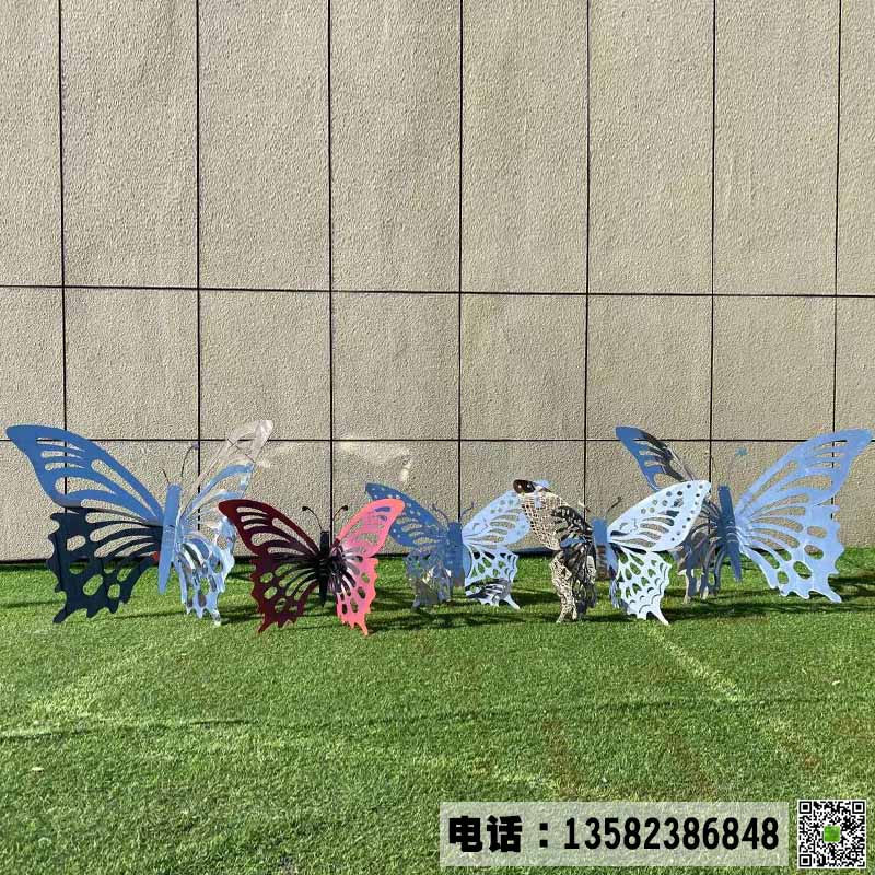 雕塑不锈钢蝴蝶现货销售价格 厂家批发不锈钢雕塑现货 动物不锈钢雕塑定制