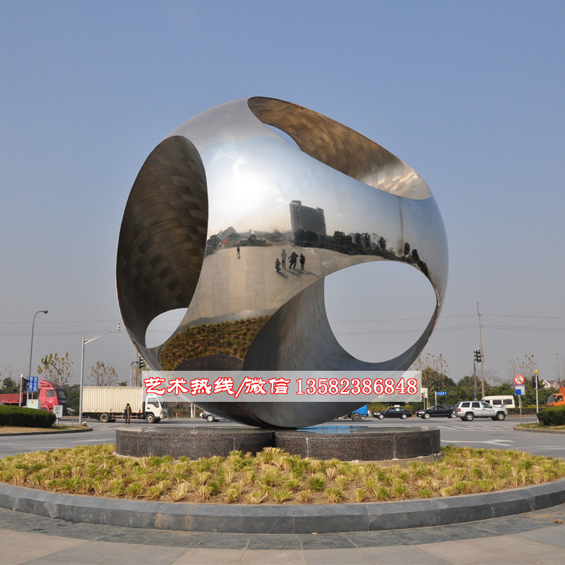 抽象不锈钢雕塑 园林雕塑